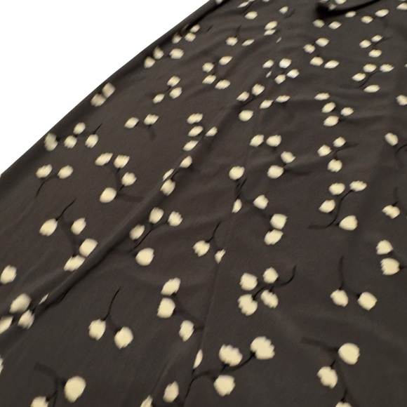 Anne Klein Gray Floral Sleeveless Fit Flare Dress Womens Size 8 Tie Waist in EUC - Picture 6 of 10